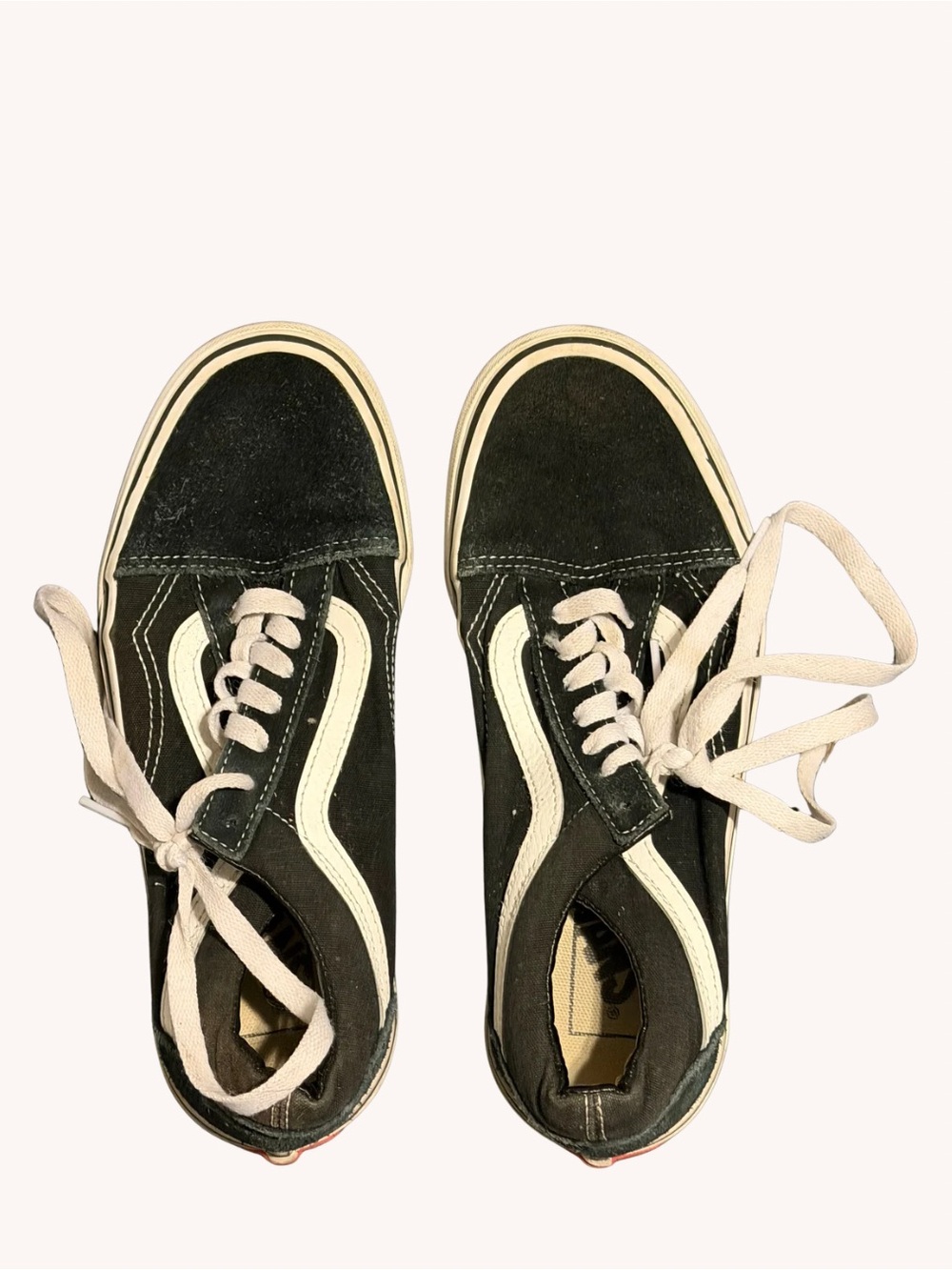 Vans Black Canvas Sneakers with White Sidestripe